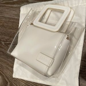 Staud mini Shirley Bag . Never wore. PVC cloth and open top.